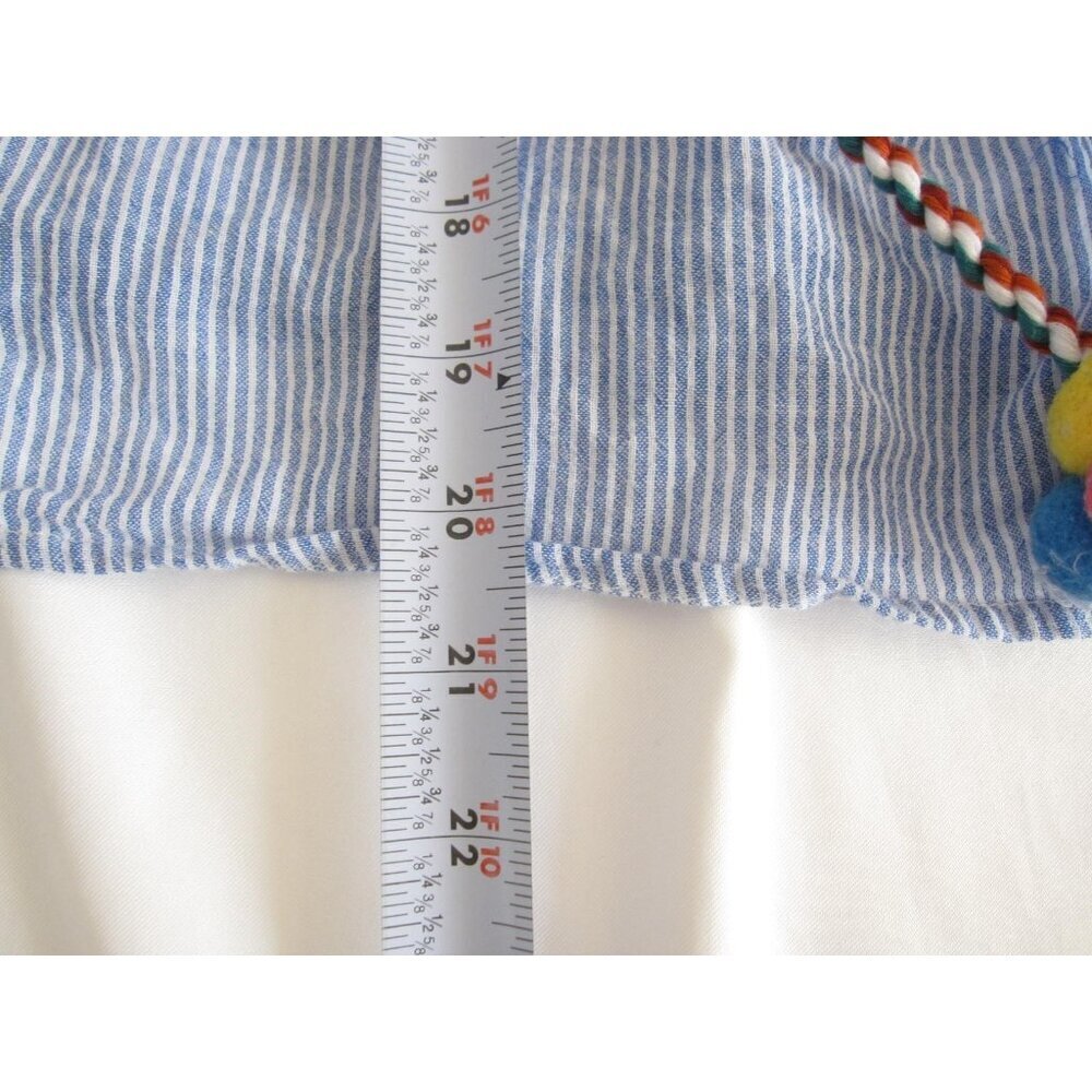 Paper Heart Embroidered Stripe Boho Jacket Festival Pom Pom Tassel Peasant Sz M - Picture 5 of 9